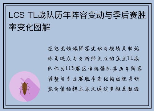 LCS TL战队历年阵容变动与季后赛胜率变化图解